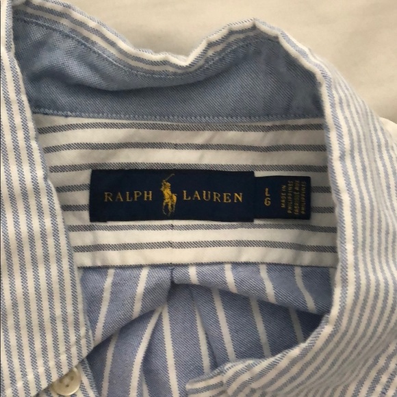 Blue Multi Patter polo button up - Picture 2 of 3